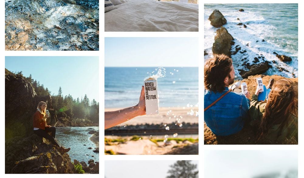 unsplash branded photos boxed water