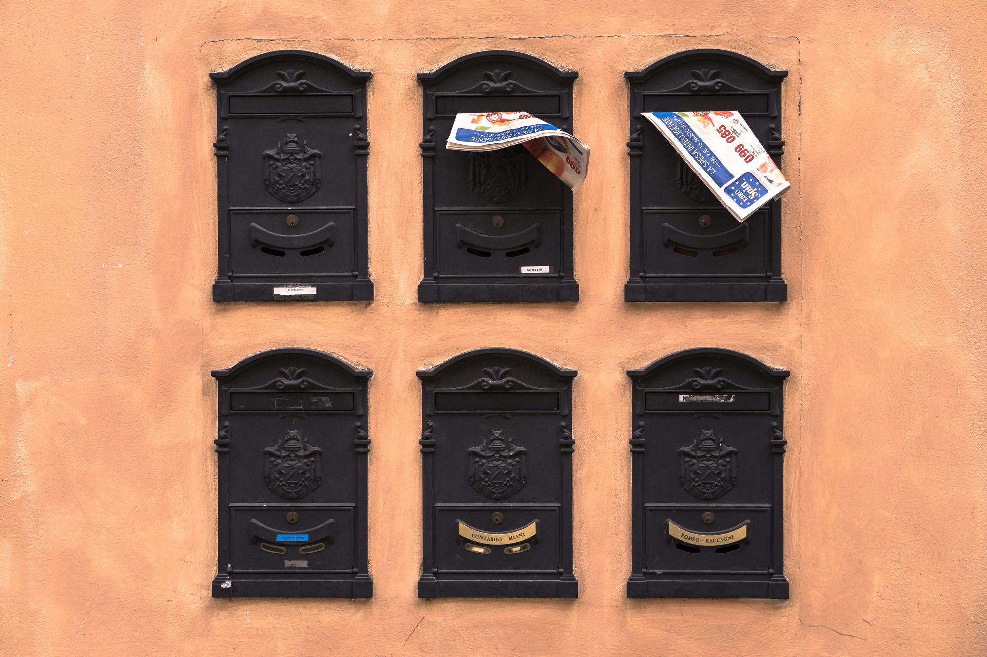 Mailboxes with mail