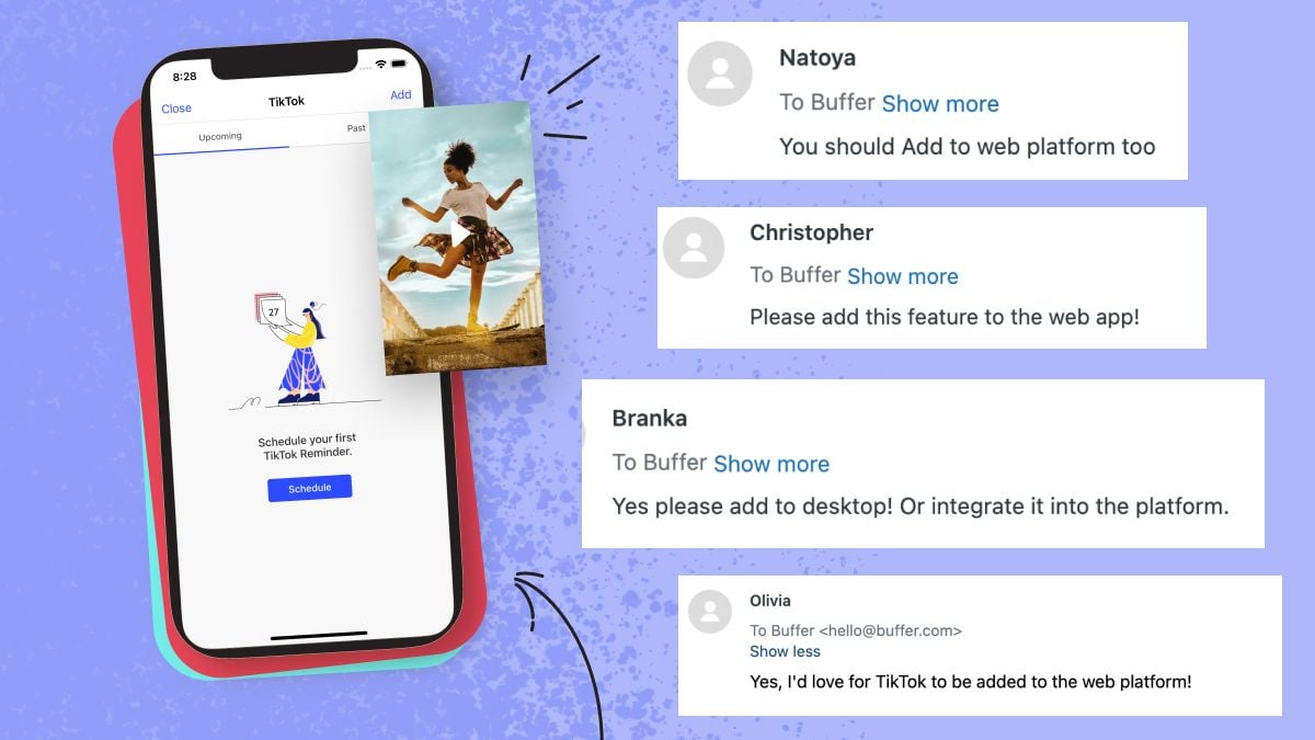 Twitter post   3  1  - New to Buffer: Schedule Videos Straight to TikTok