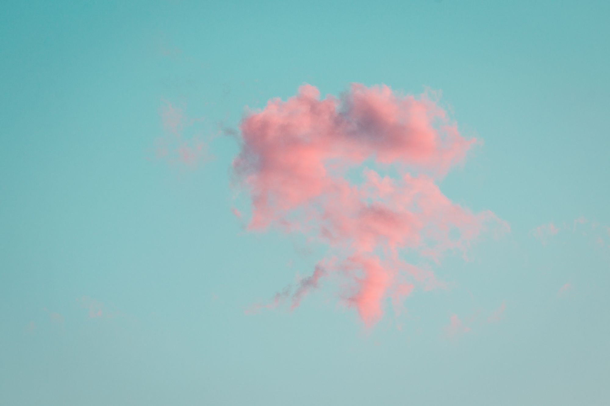 Pink cloud in the sky 