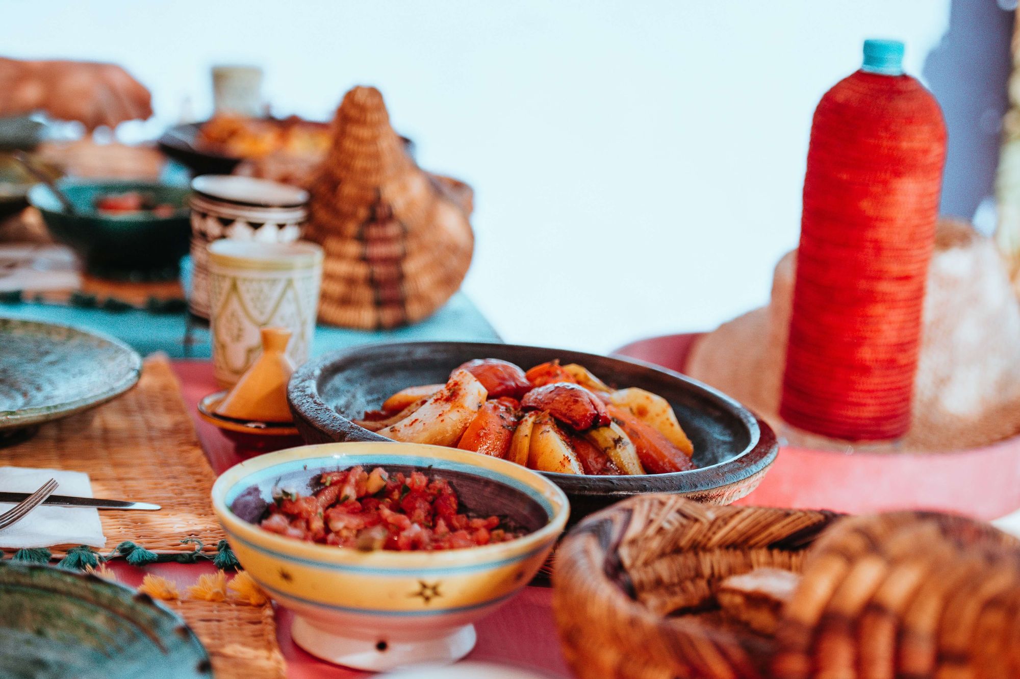 An image of a bowl of meat stew representing Moroccan Tagine