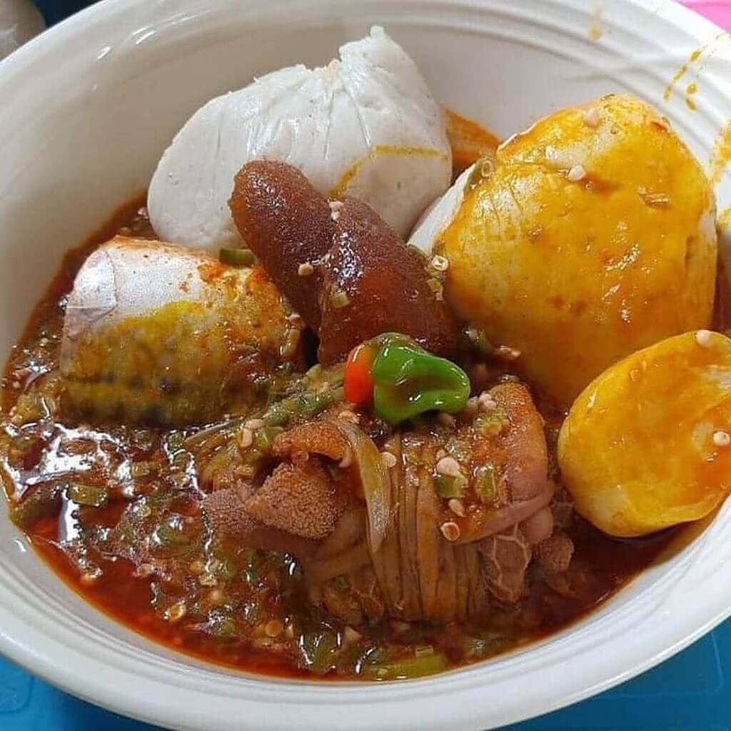 Banku and okro stew