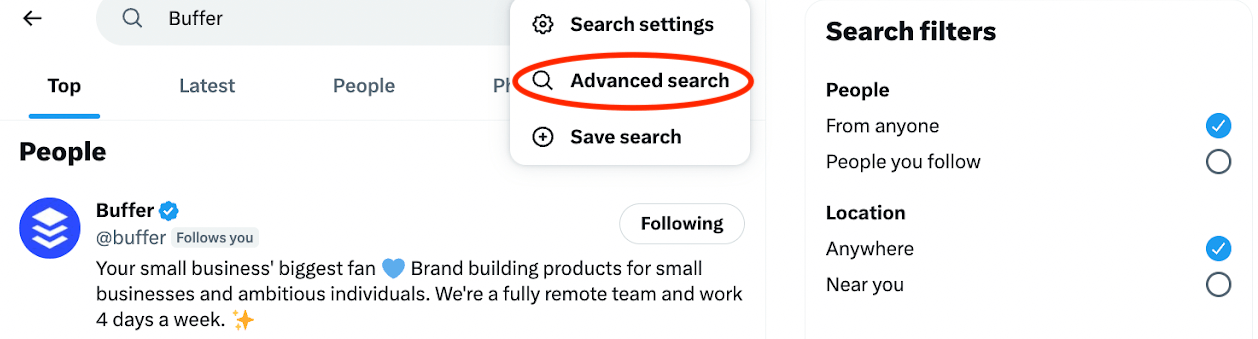 twitter search