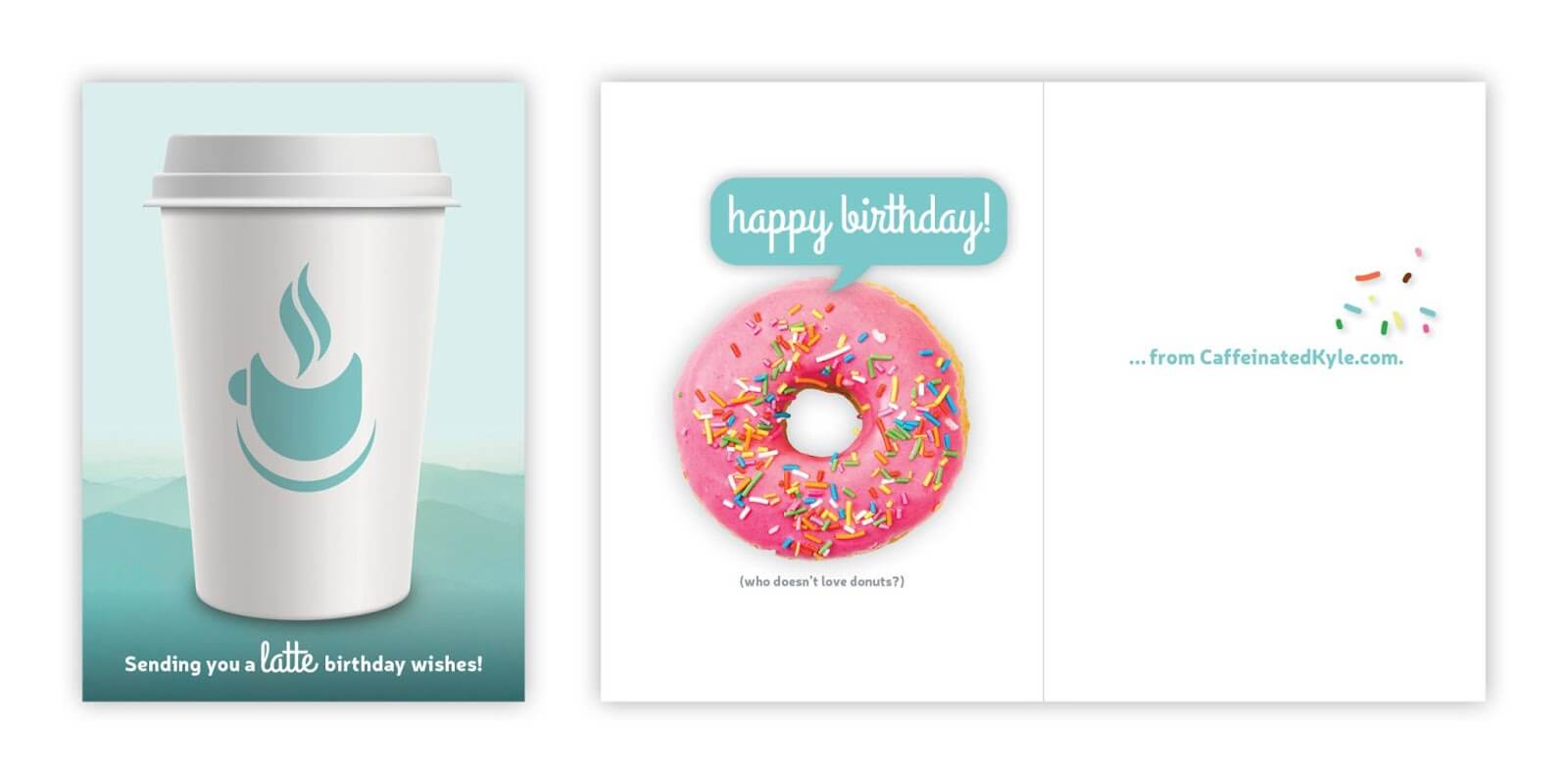 a birthday card with a donut on it