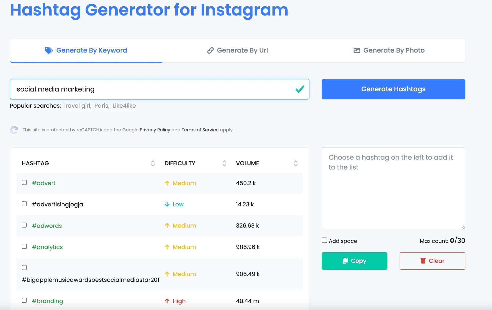 where to find hashtags