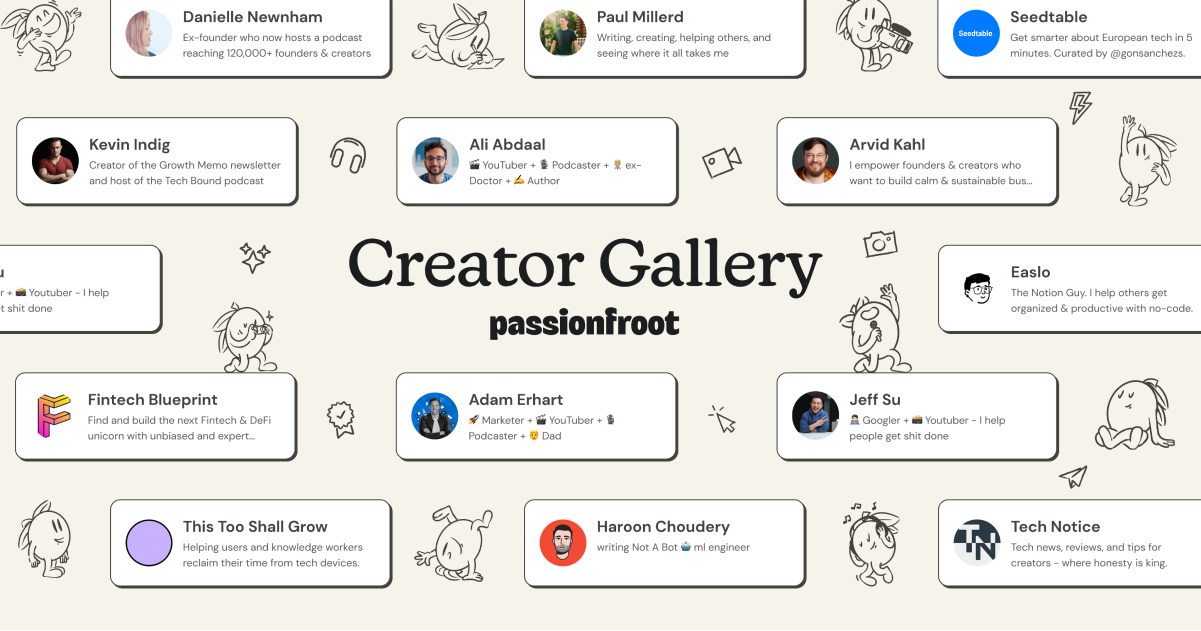 Creators at Passionfroot