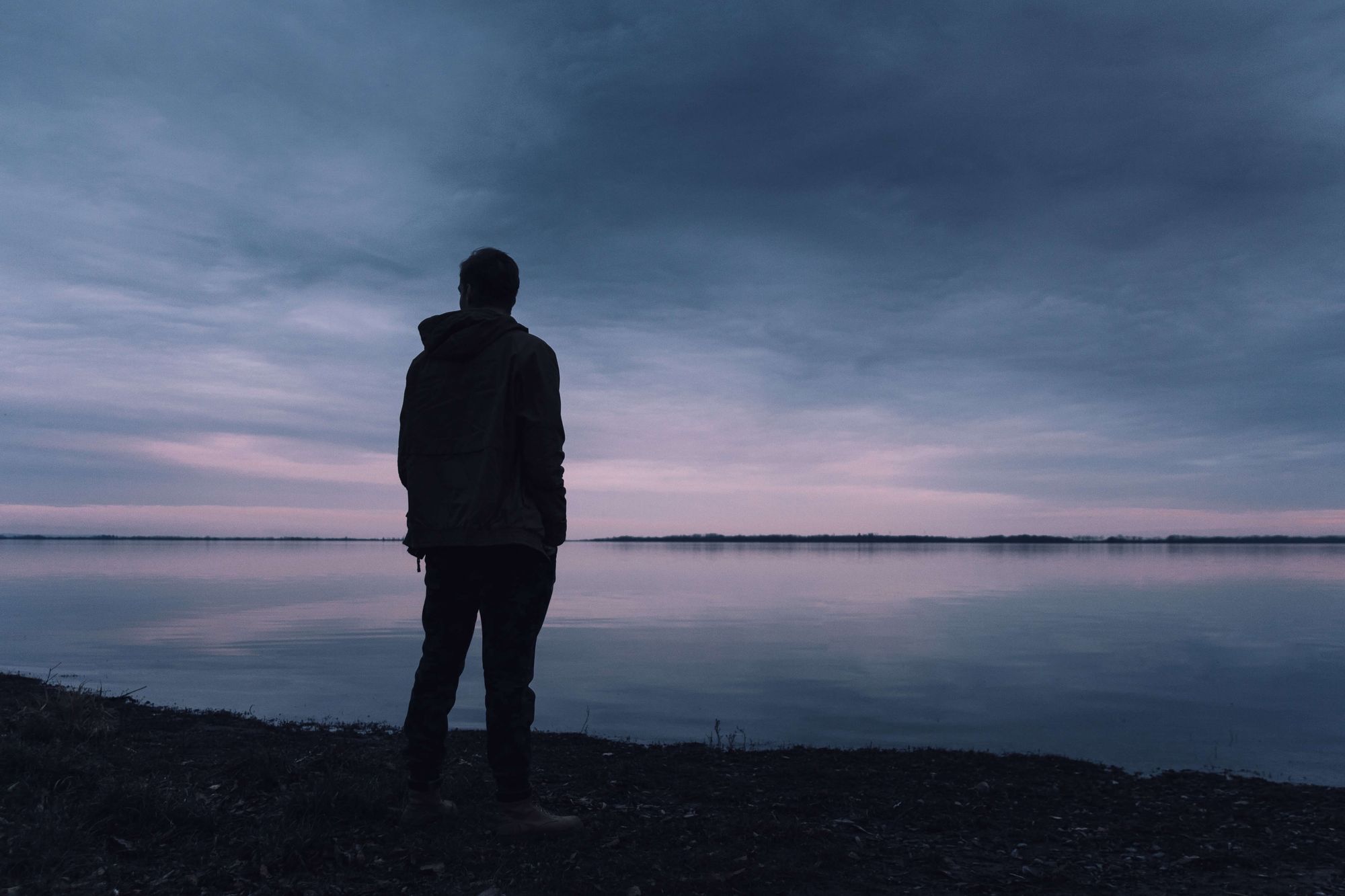 One Business Man Sad Lonely Silhouette Stock Photo - Image of