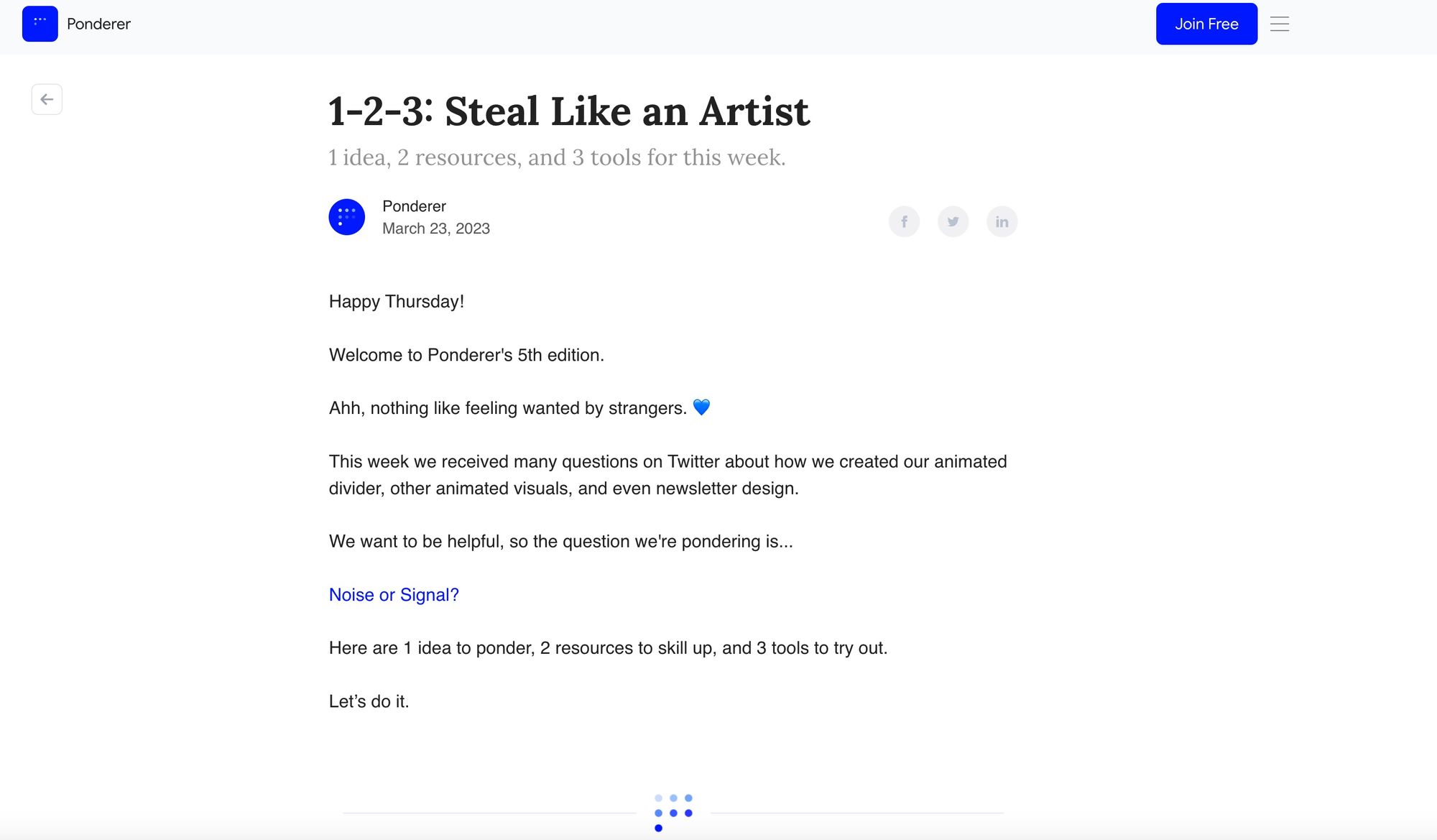 1 2 3  Steal Like an Artist - How To Start A Newsletter