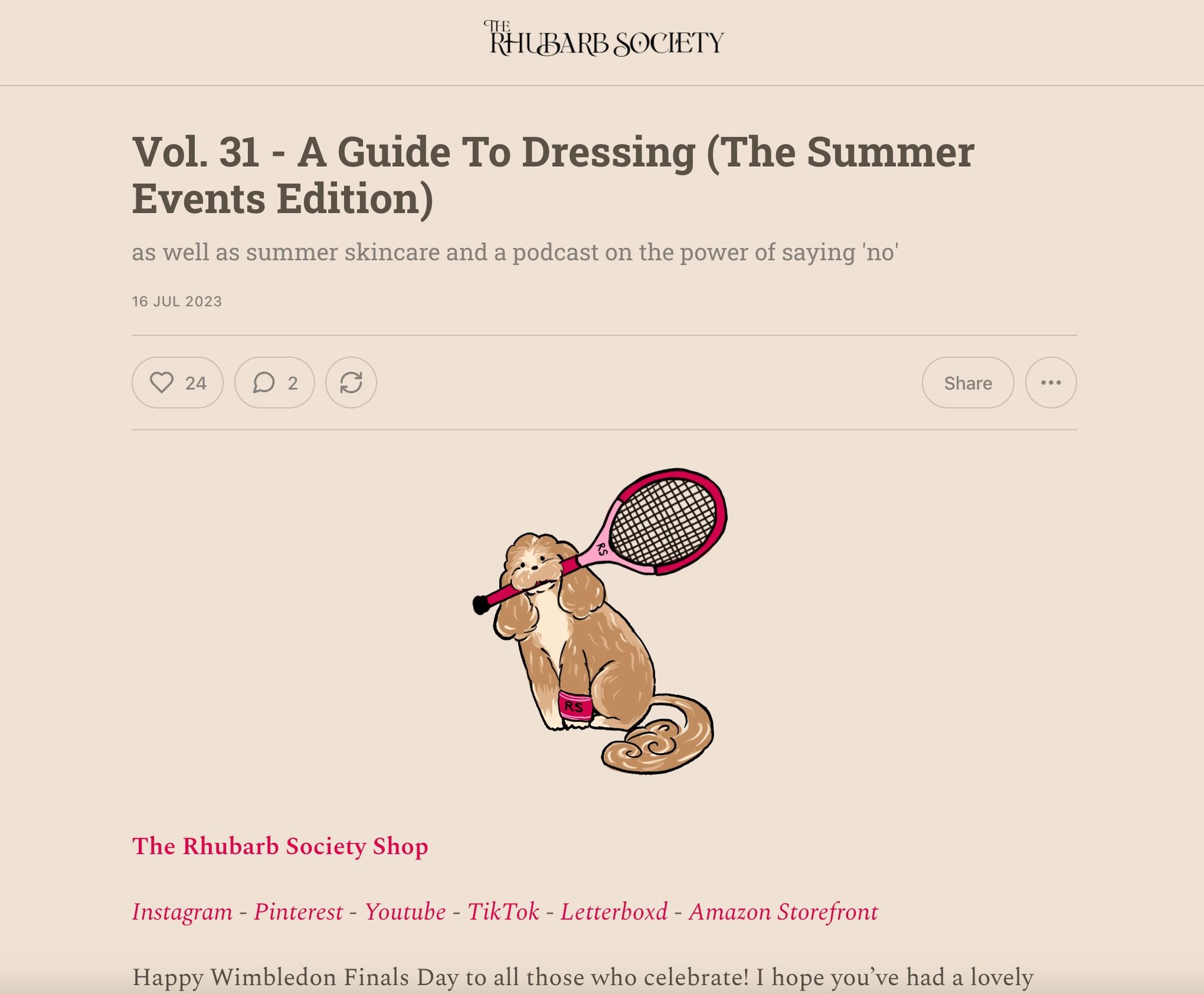 Vol  31   A Guide To Dressing  The Summer Events Edition  - How To Start A Newsletter