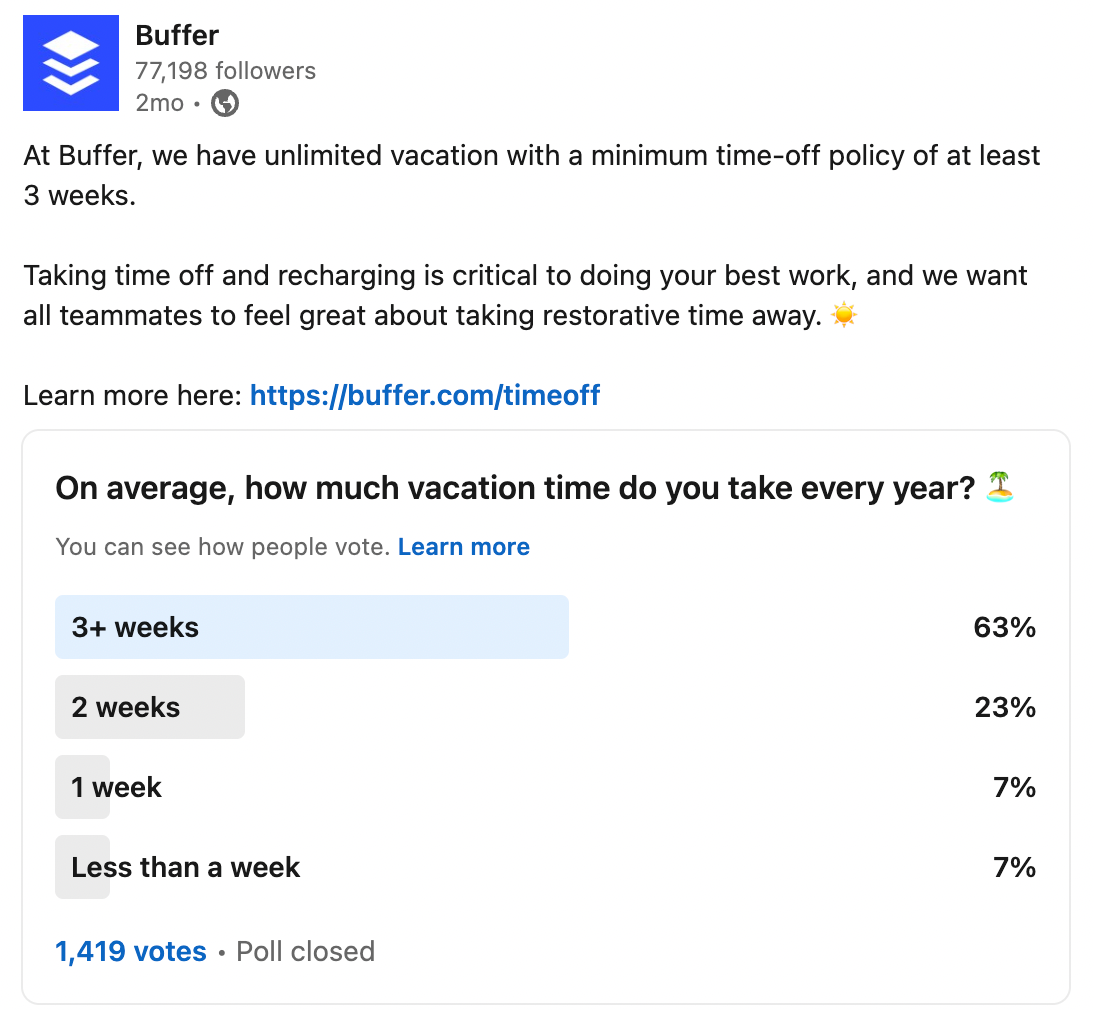 linkedin poll