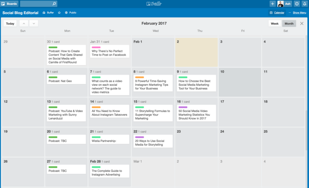 A Content Calendar Template From Buffer’s Content Team