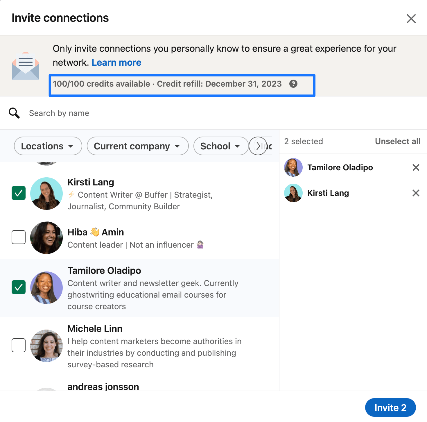 LinkedIn choose to invite connections - How to Use LinkedIn for Business in 2024 | Buffer