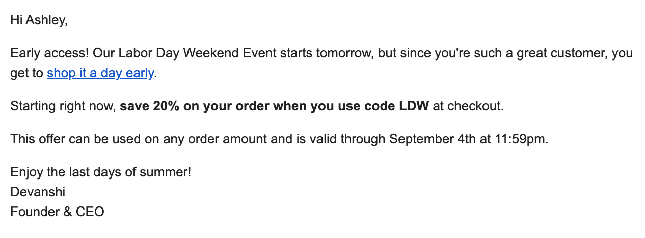 Screen Shot 2023 12 14 at 8.15.47 PM - How My E-commerce Company Has Used Personalization to Build an Email Marketing Channel With a 55 Percent Open Rate