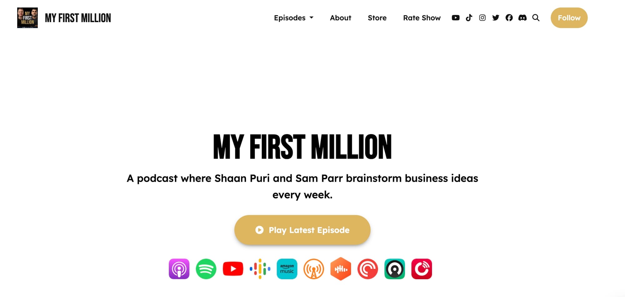 My First Million Podcast - 24 Podcasts You’ll Want in Your Feed in 2025