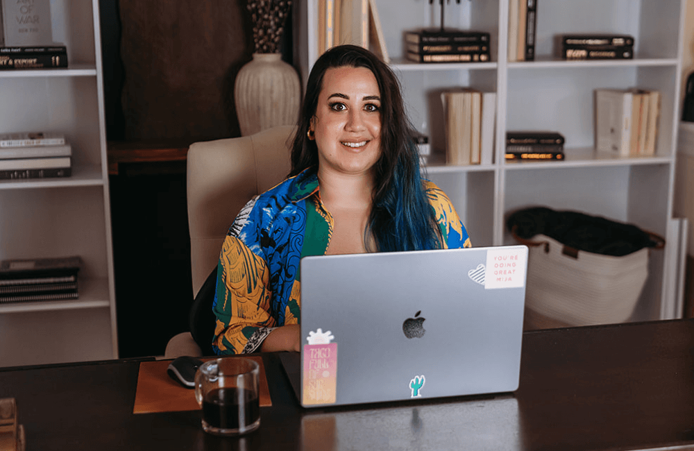 Business owner Ariana Rodriguez uses these AI tools to support her work.