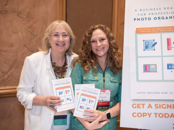 Cathi Nelson and co-author Jill Yesk pose at a book signing