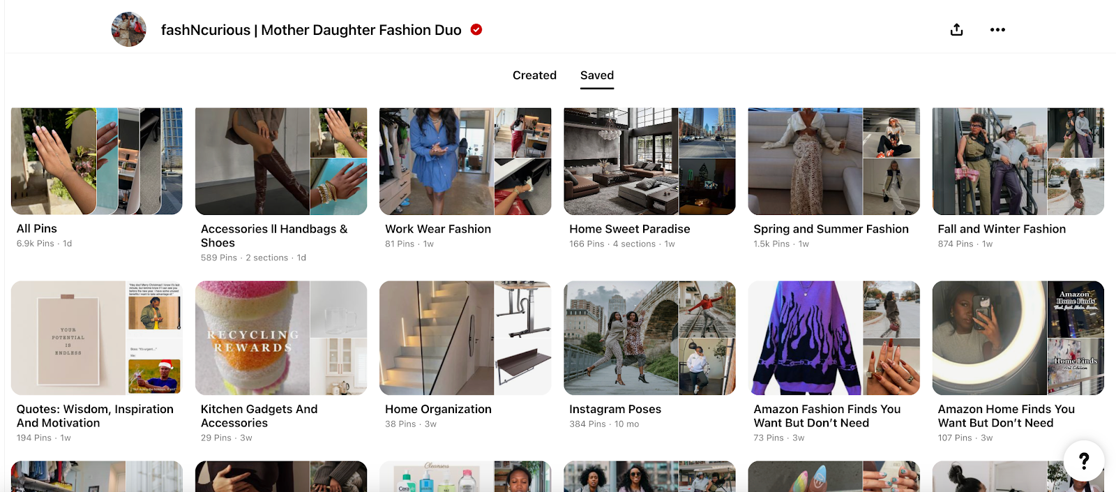 fashNcurious Pinterest profile