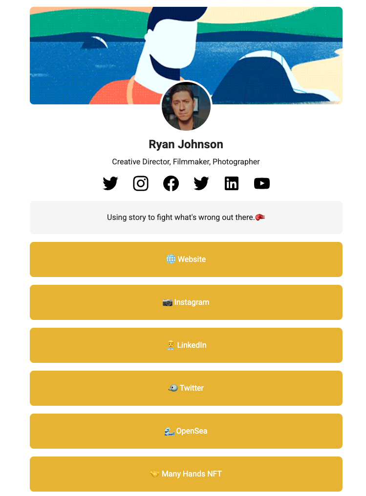 Great example of a Buffer start page by photographer Ryan Johnson