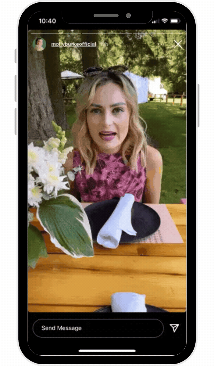 Instagram Story created with the subtitles sticker