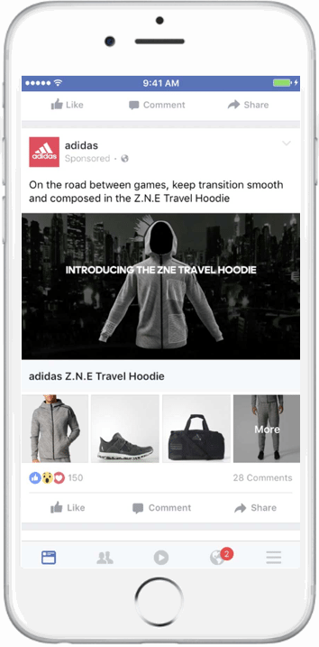 Facebook collection ad example Facebook collection ad example