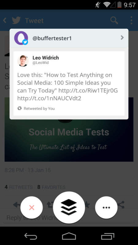 buffer retweet android