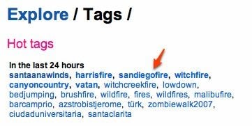 twitter hashtags - sandiegofire tag