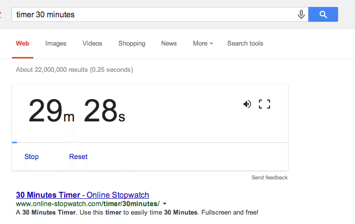Google timer