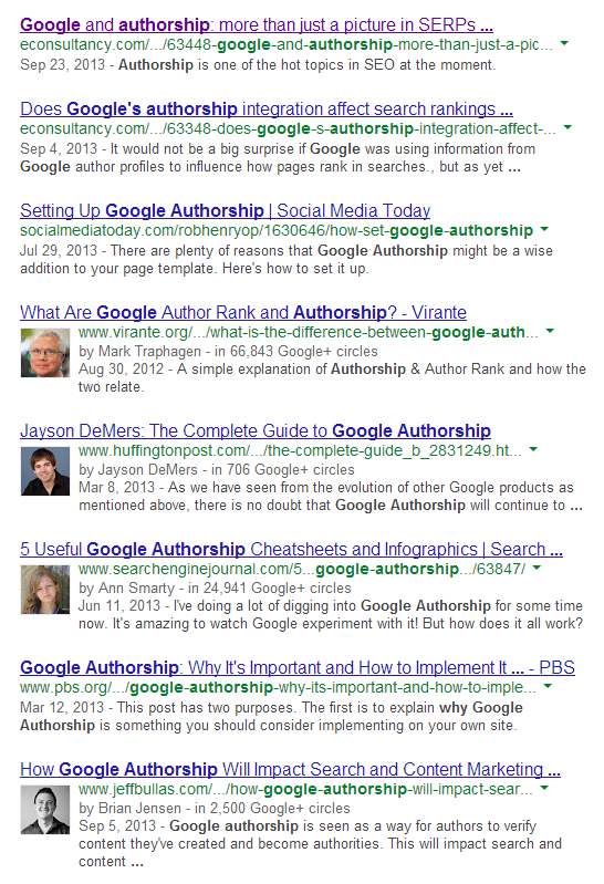 Google authorship