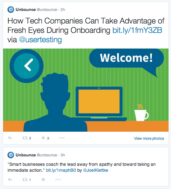 Unbounce Tweets