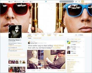 Channing Tatum Twitter profile