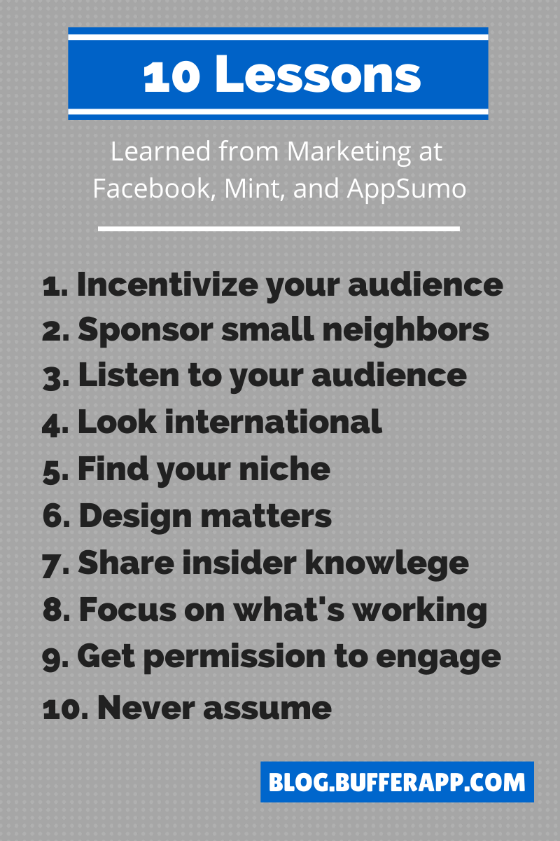 10 Lessons Marketing Facebook