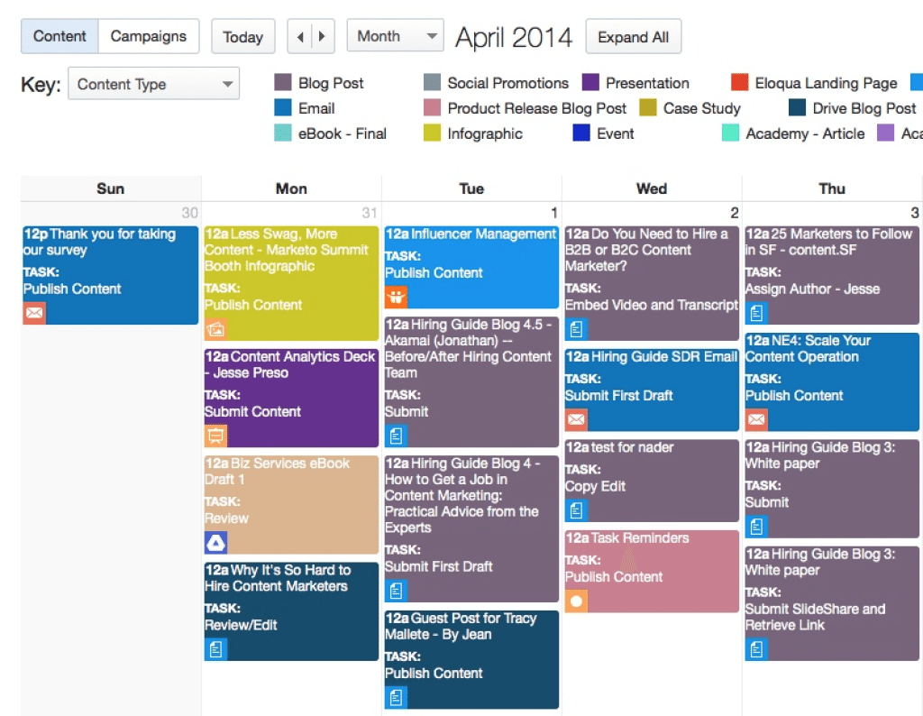 Marketing Calendar Template Excel 2015 from buffer.com