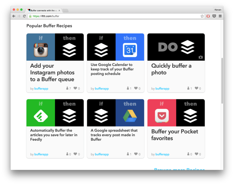 Top Buffer IFTTT recipes