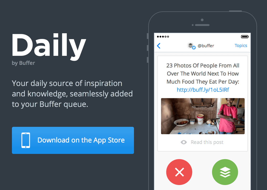 Daily by Buffer - download on the app store