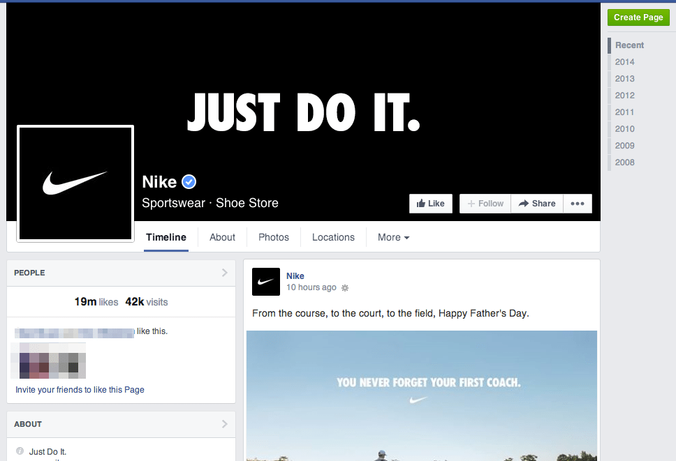 nike facebook page