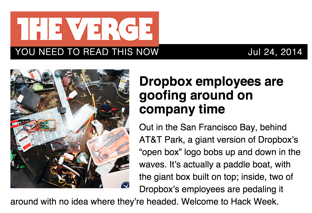 The Verge newsletter