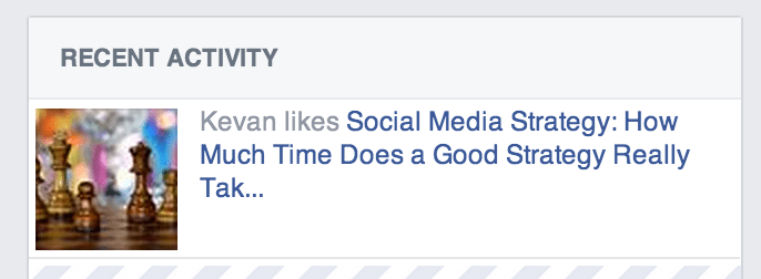 Facebook recent activity