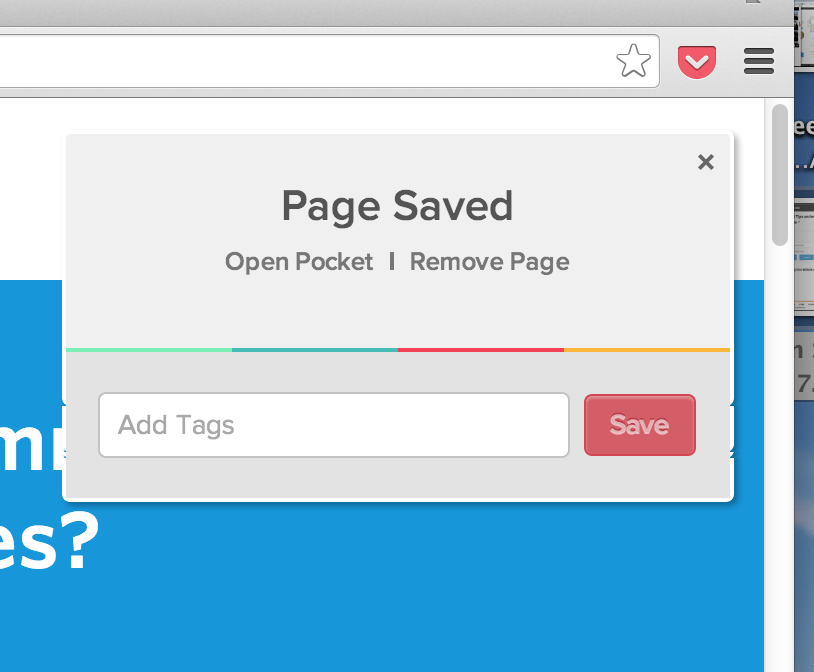 Pocket browser extension