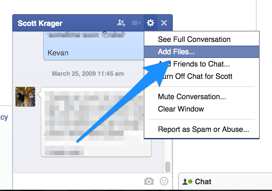 add files FB chat