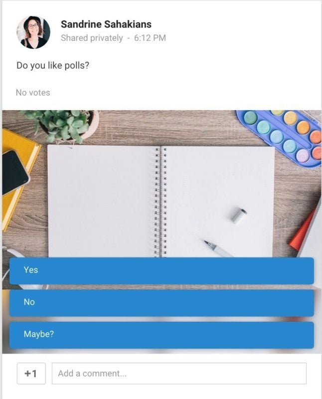 google+ poll 1