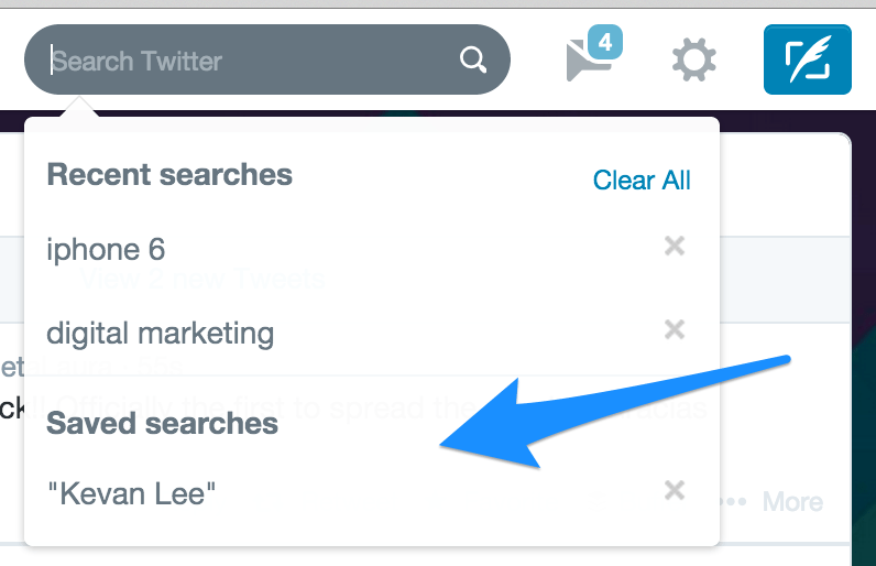 twitter saved search