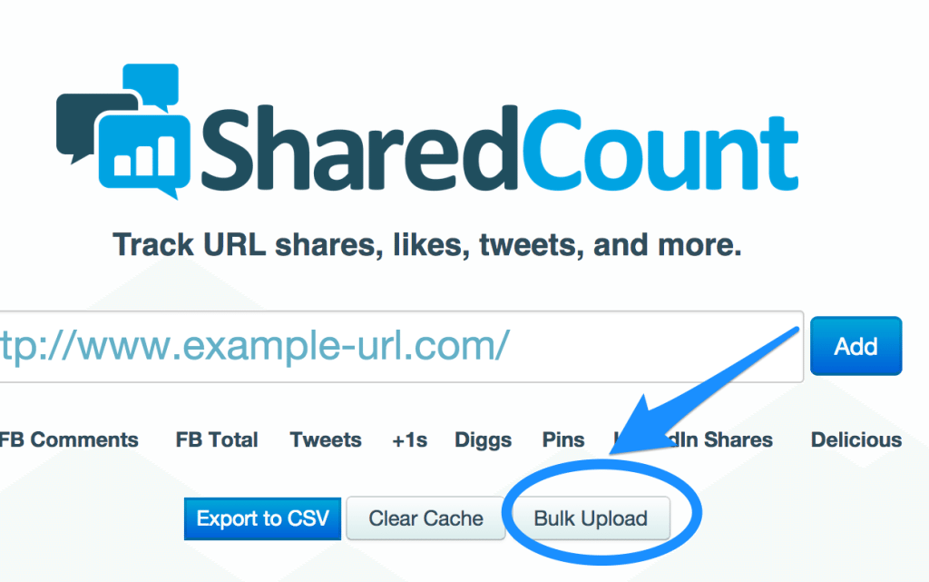 bulk upload shared count