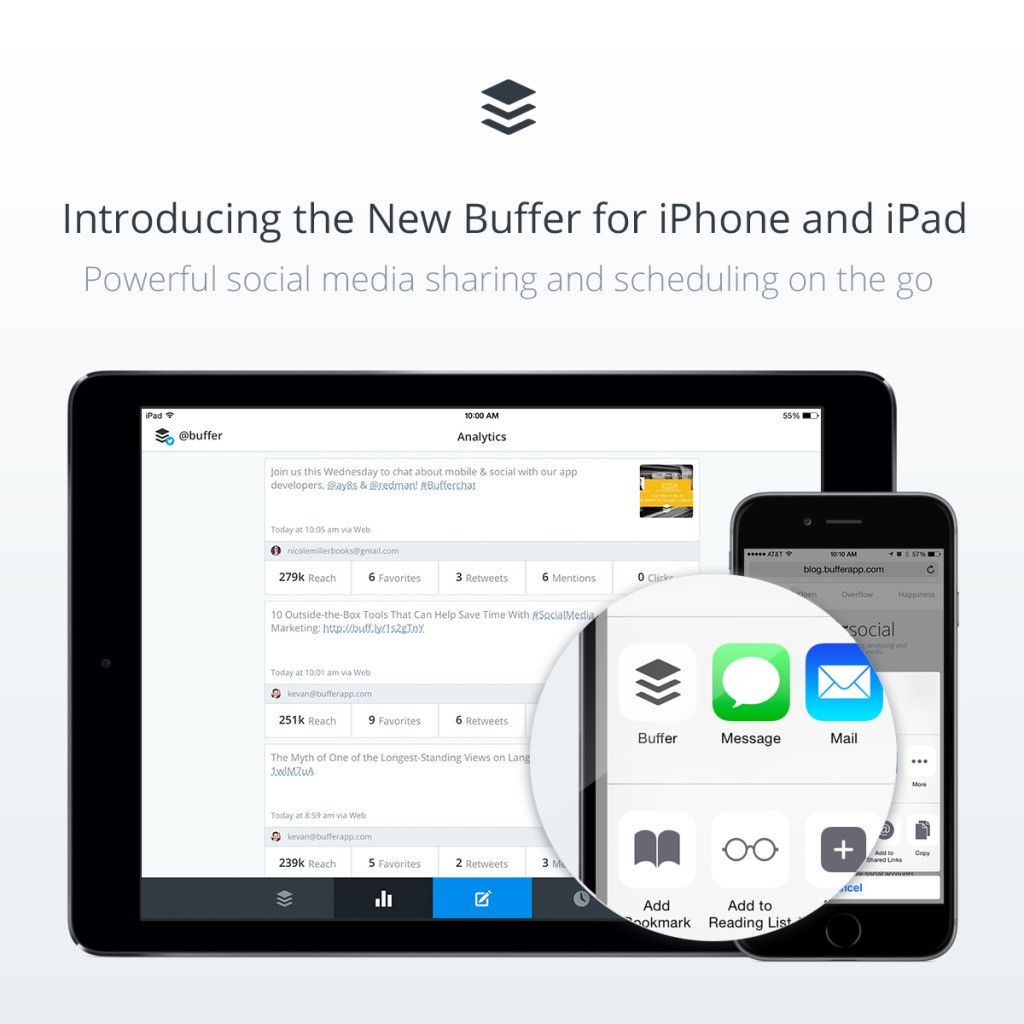 Introducing New Buffer For Ipad And Iphone The Easiest Way To Share