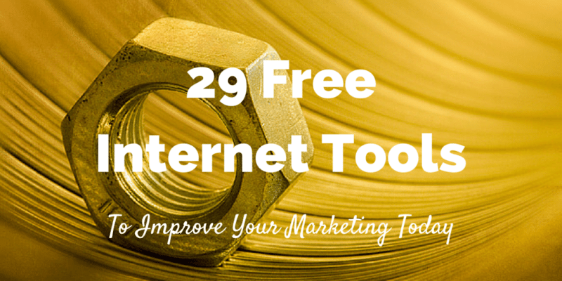 29 free internet marketing tools