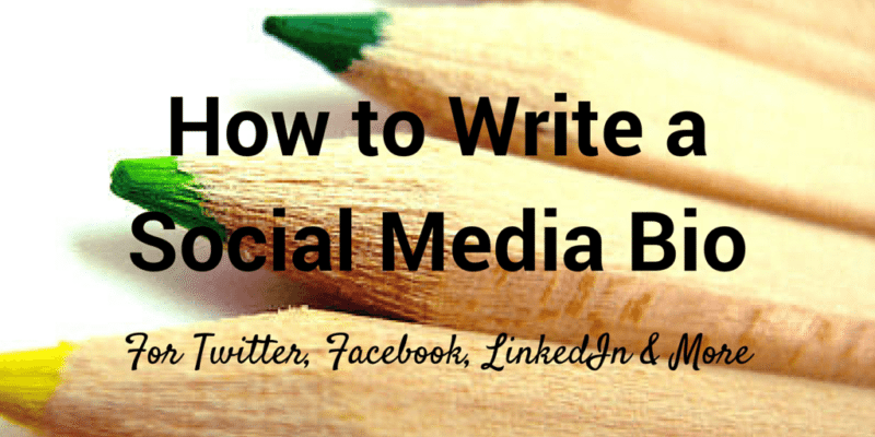 how to write a social media bio