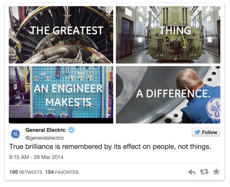 general electric photo collage twitter
