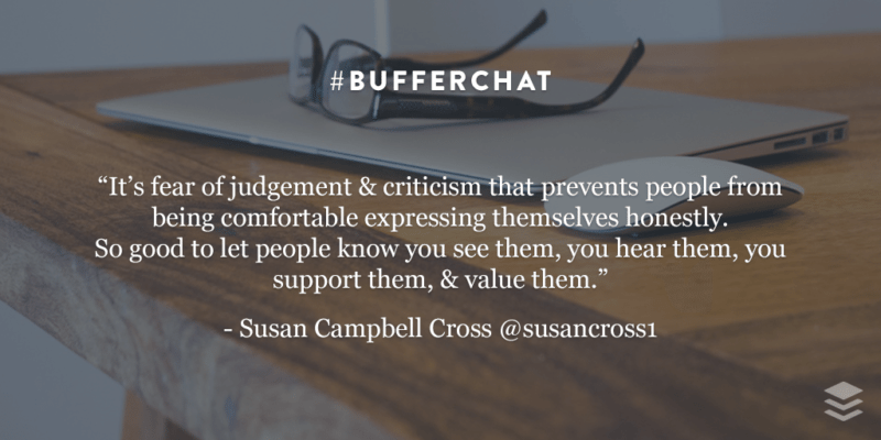 bufferchat recap quote Susan Campbell Cross