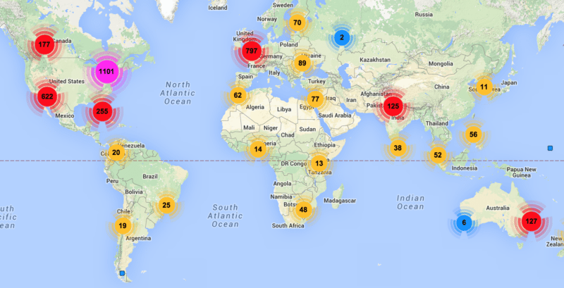 Followerwonk map for Twitter followers