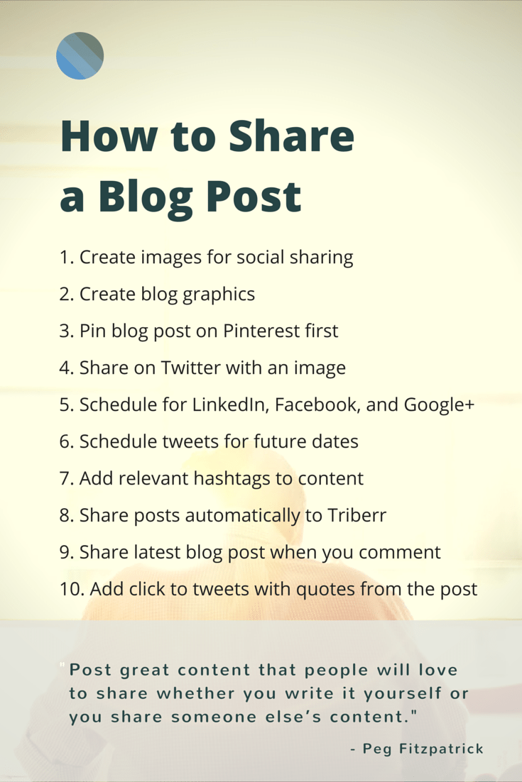 How to share a blog post