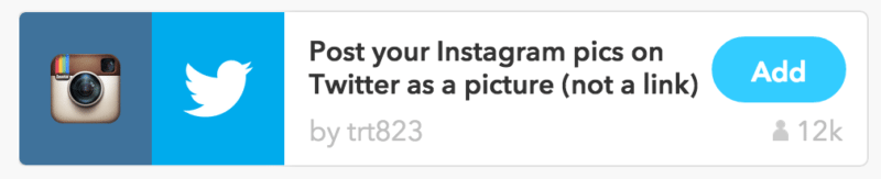 instagram-twitter ifttt recipe